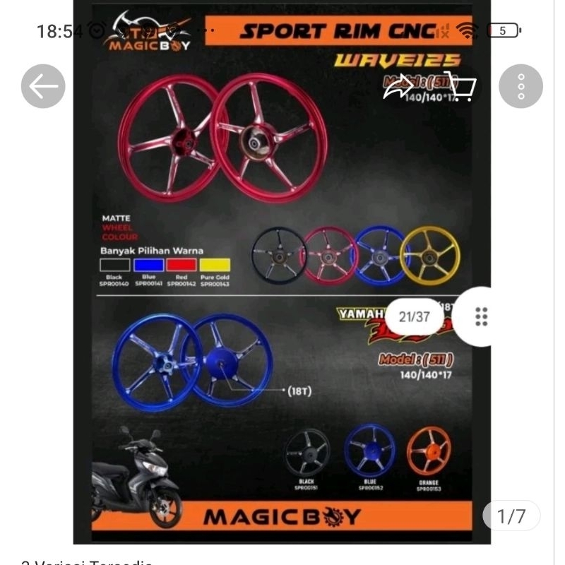 Velg enkei magic boy 511 PNP MIO MIO J MIO SOUL UK 140/140-17
