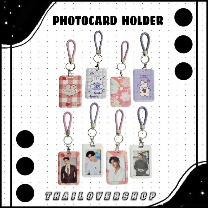 PHOTOCARD HOLDER PC RAIKANTOPENI THAI ACTOR CARD TOPLOADER DECO TEMPAT KARTU ID MOTIF GANTUNGAN KUNC