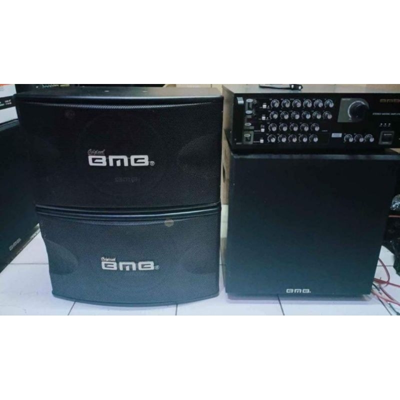 satu set karaoke speaker & subwoofer BMB