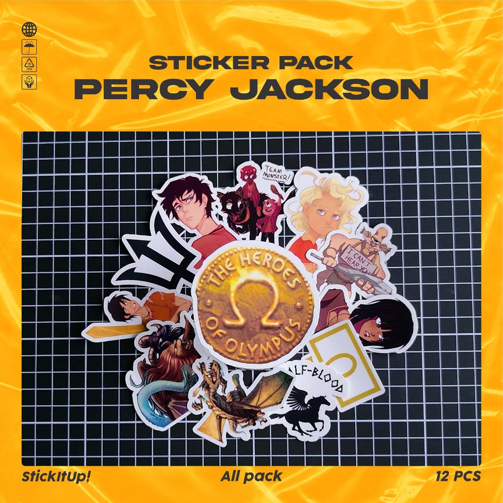 

COD✨ StickItUp Stiker Pack Percy Jackson Casing Lucu Keren Untuk Koper Laptop Skateboard
