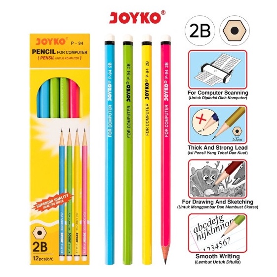 

Terlaku. (12pc) PENSIL JOYKO P 94 /PENCIL 2B