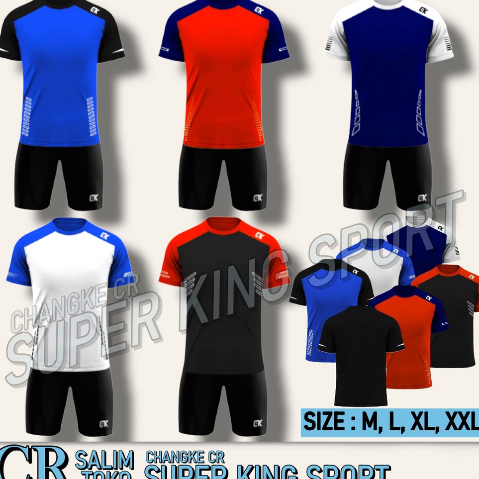 Laris SUPER KING SPORT (COD) BAJU SPORT TERBARU MULTI OLAHRAGA PRIA/WANITA 1 SET DAN ATASAN SIZE M L