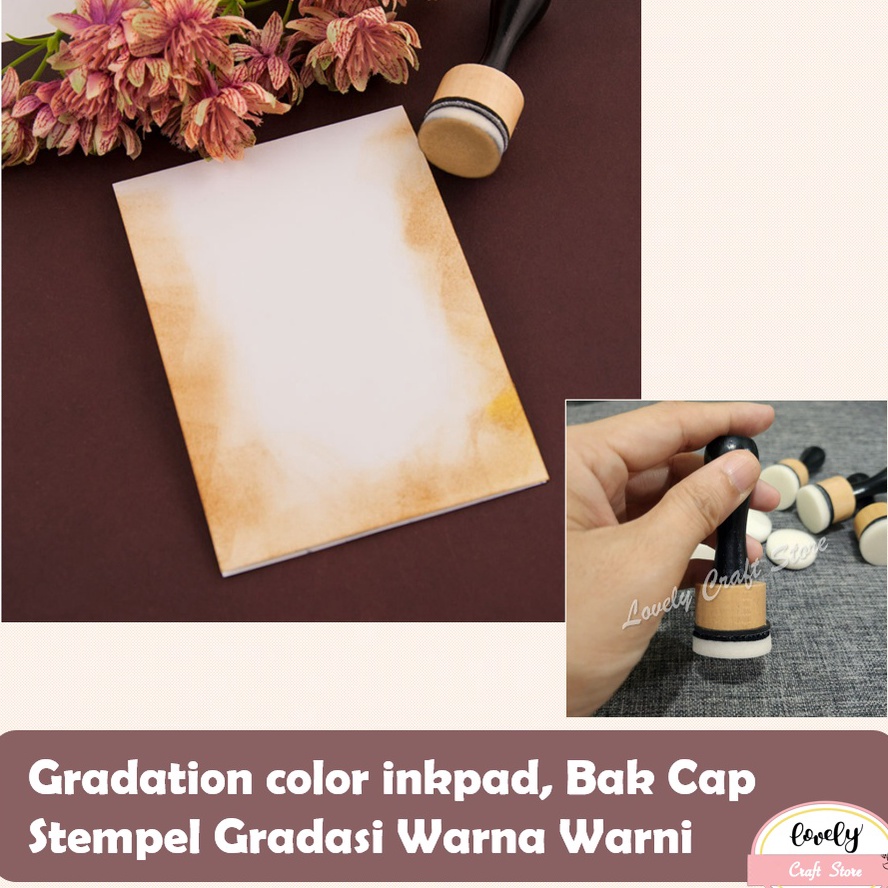 

Best Product LovelyCraftStore | Spon Dauber Stamp Ink Applicator Sponge untuk mixing tinta cat stempel art deco, mixed media, journal scrapbooking tool