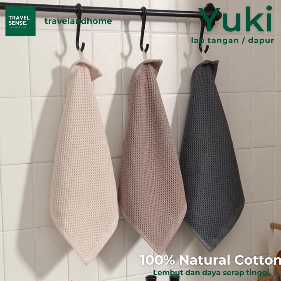 ➴❄❈ 【TAMA】YUKI KITCHEN TOWEL Honeycomb Kain Lap Dapur Serbet Daya Serap Tinggi Lap Tangan Estetik La
