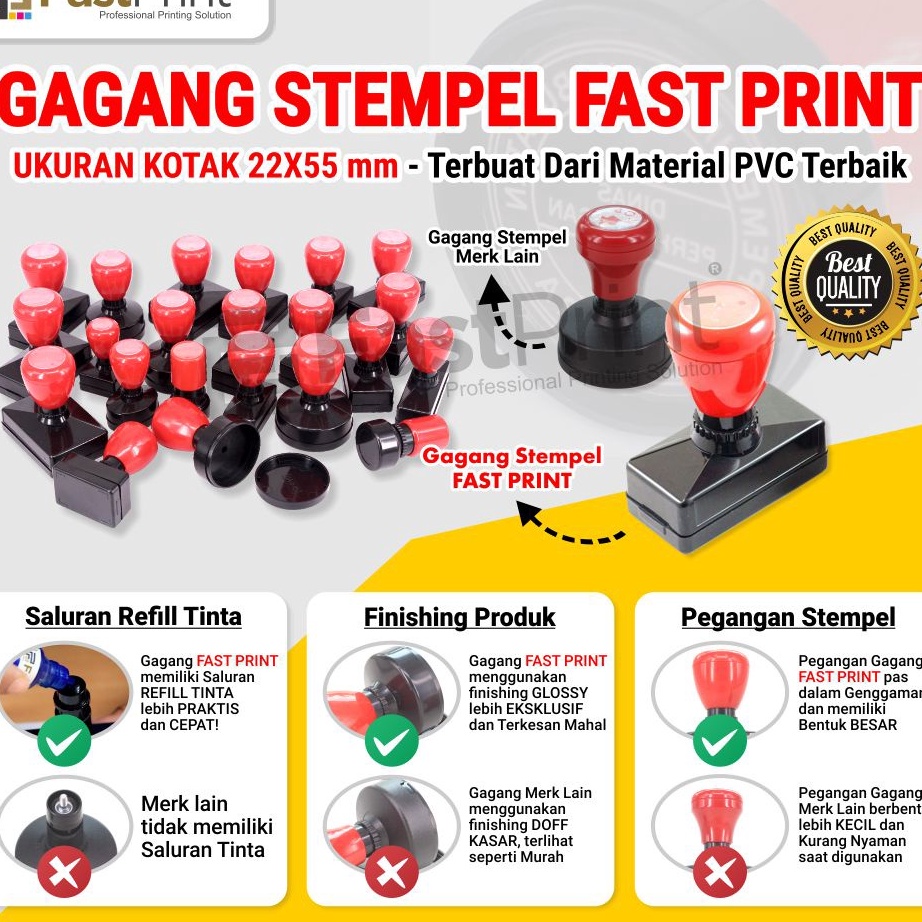 

Harga Promo Gagang Stempel Flash Kilat Warna Ukuran Kotak 22x55 MM