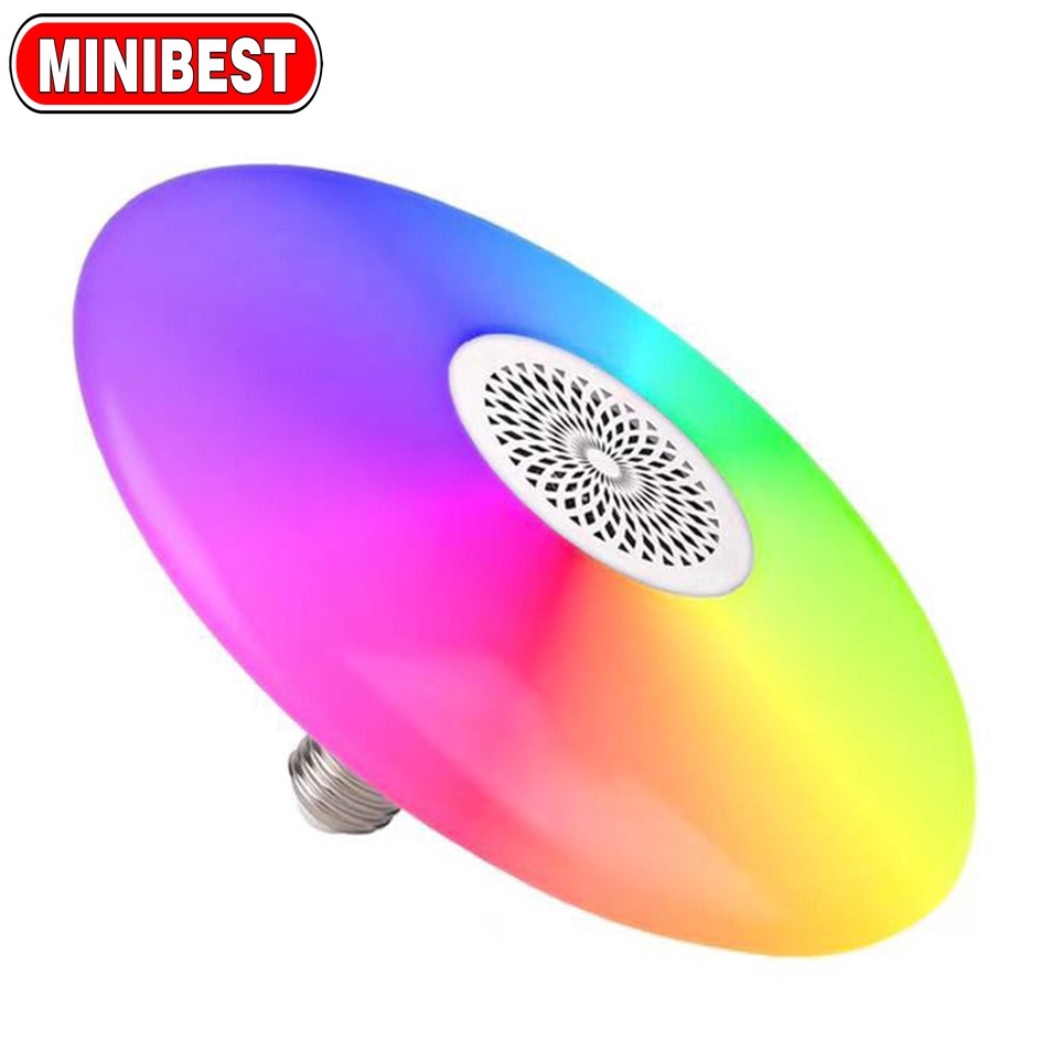 Ready BOHLAM LED MUSIK / LAMPU UFO SPEAKER MUSIK RGBW / LAMPU REMOTE WARNA WARNI (MB)