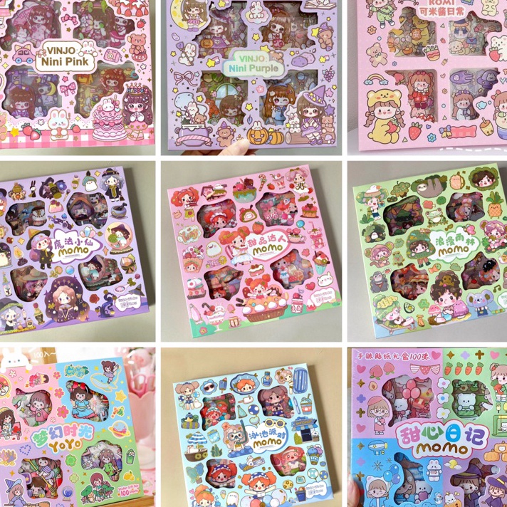 

Ready Stock 100 Lembar Stiker Barbie Waterproof Sticker Mixue Botol Minum Tumblr Viral Lucu Korea DIY