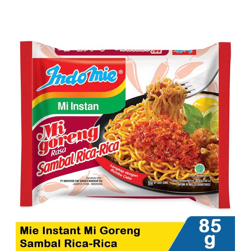 

Indomie Mi Instan Mie Goreng Sambal Rica Rica 85gr