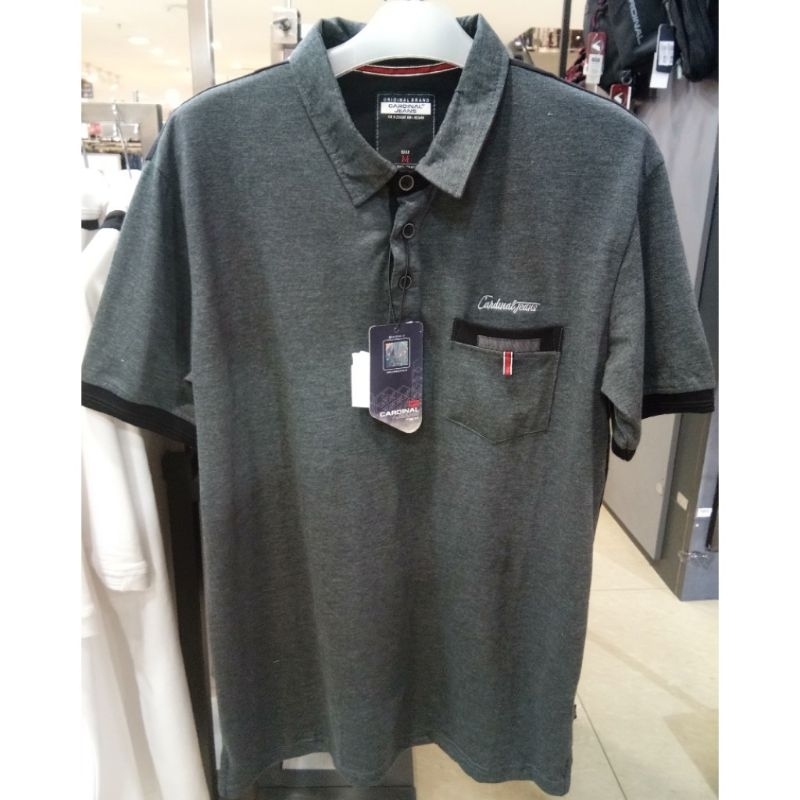 Kaos kerah pria Cardinal jeans original mens polo shirt CAPAR00433P 04A Kaos abu