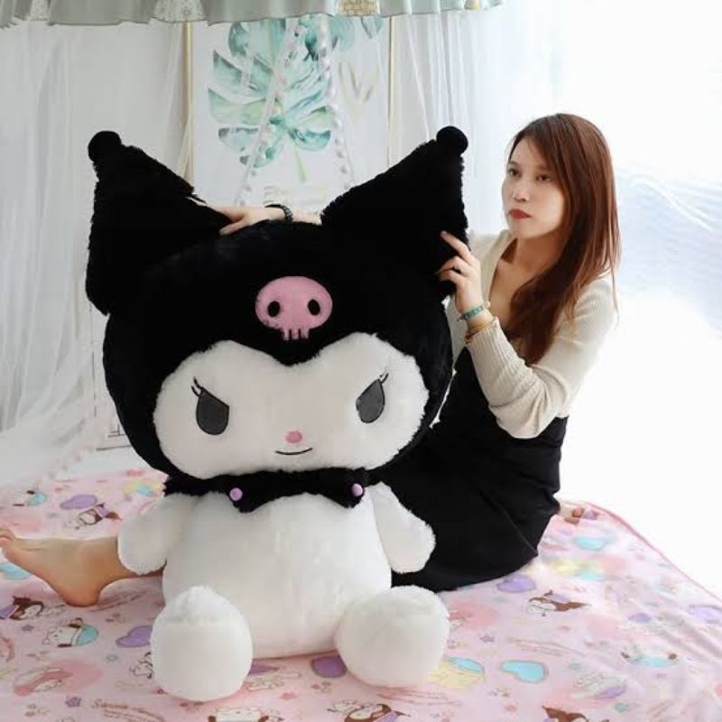 Boneka Kuromi Jumbo | boneka kuromi | boneka karakter | boneka lucu | boneka jumbo