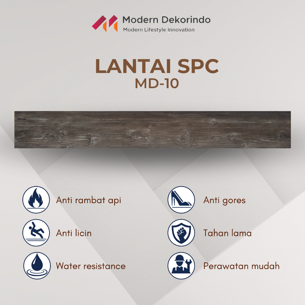 Lantai SPC Motif Semen | SPC Flooring Cement | Modern Dekorindo