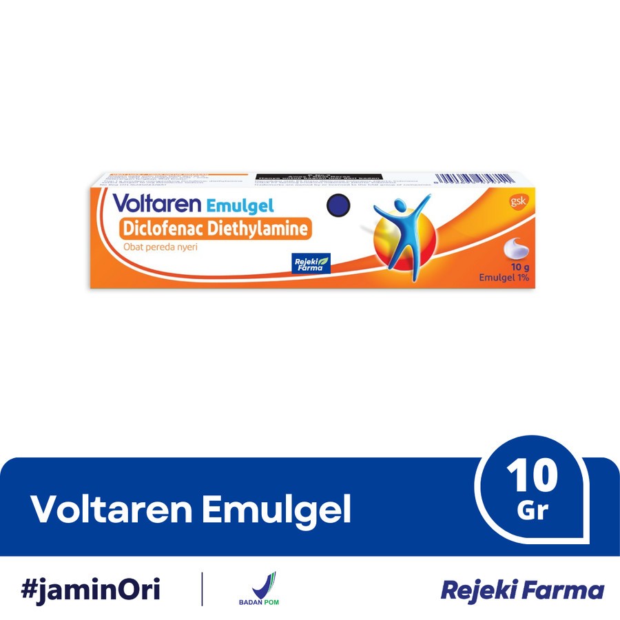 Voltaren Emul gel 10 gr gram g - Gel nyeri Otot, Keseleo, Sendi, Encok