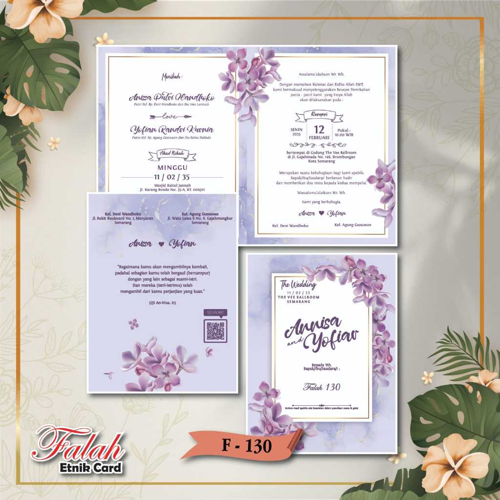 Blangko Undangan  Falah 130 Kertas Kosong Murah|Blangko Undangan Murah|Blangko Kosong |Blangko Undan