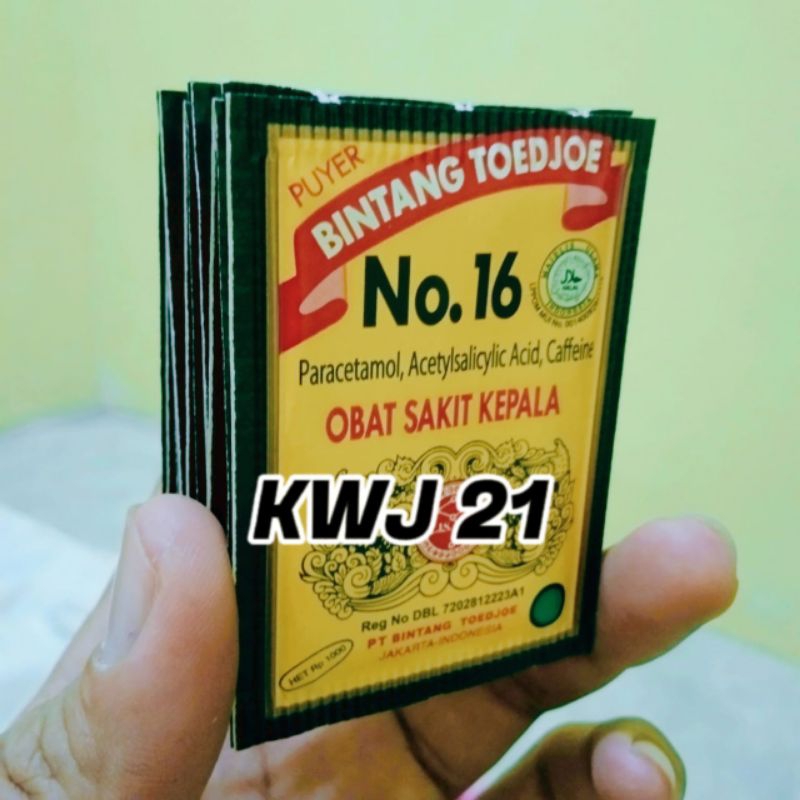 puyer bintang toedjoe No 16  (isi 12 sachet) Puyer bintang tujuh, puyer 16