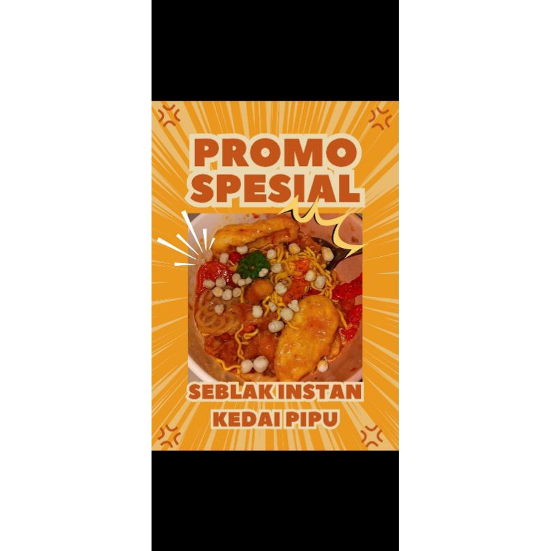 

Seblak instan khas kedai pipu (uk.sedang)