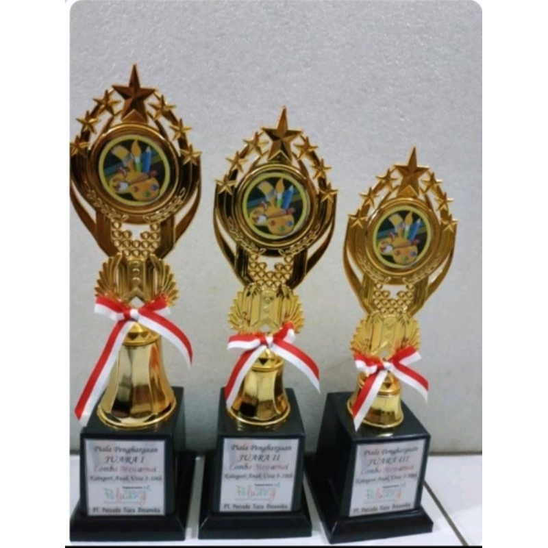 Piala Custom Tulisan Piala Murah Trophy 1 PIALA AJA( Leser )