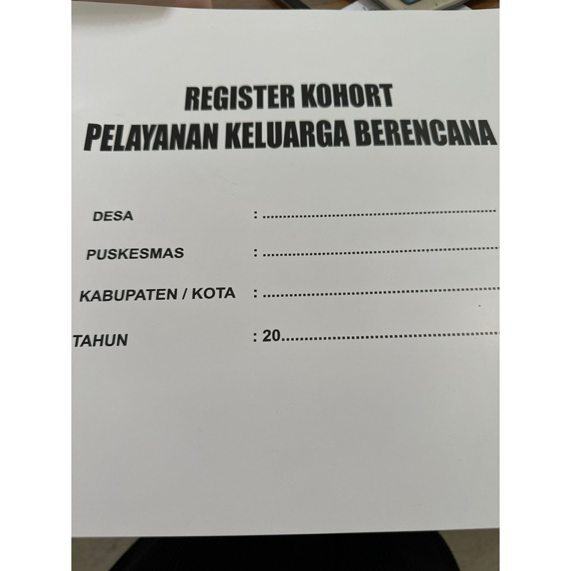 Register Kohort Pelayanan Keluarga Berencana KB
