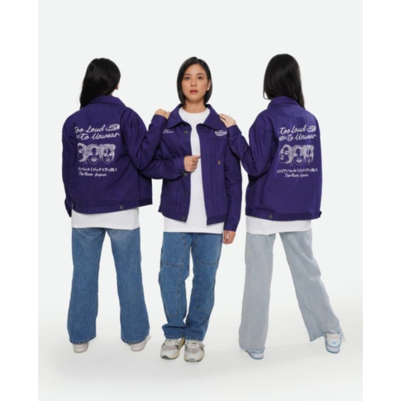 Erigo Trucker Jacket X JKT48 Team Navy