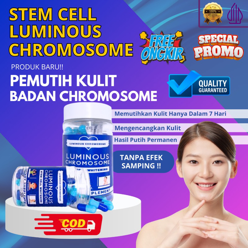 (READY ORDER) LUMINOUS CHROMOSOME STEM CELL COLAGEN CAPSULE PLATINUM WHITENING KAPSUL UNGU GLUTATHIO