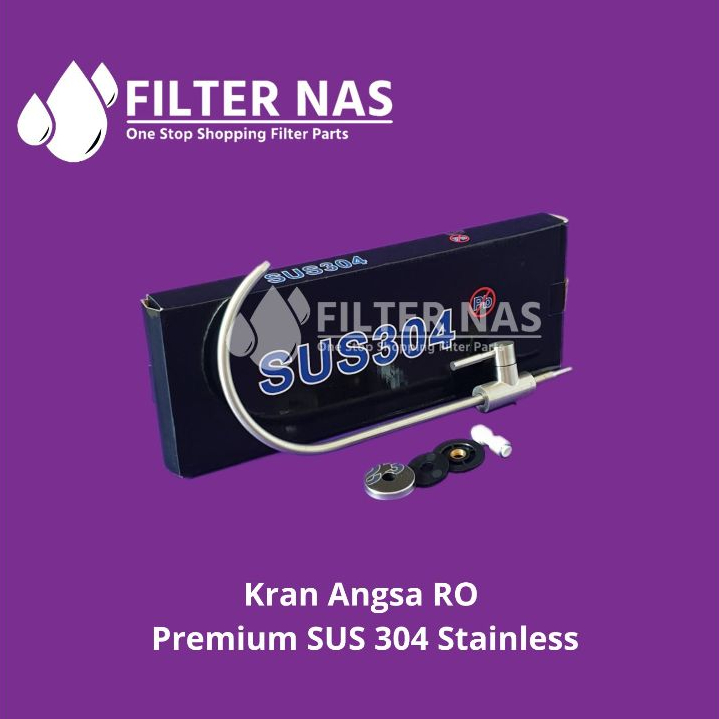 Faucet Filter RO Keran Angsa Stainless SUS 304 Premium Keran