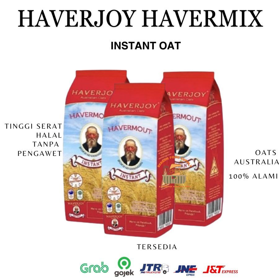 

Haverjoy Havermout Oats INSTANT 500gr Australian Oats HALAL / Haverjoy Instant Merah 500gr / australian oat / oatmeal / havermout