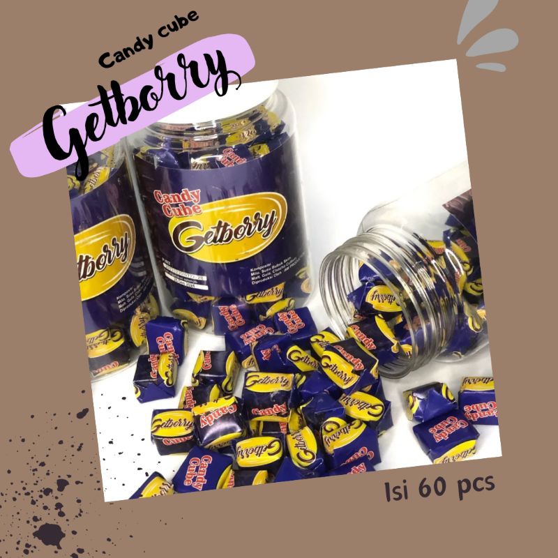 

GETBORRY Candy Cube isi 60pcs | Permen viral | Permen coklat