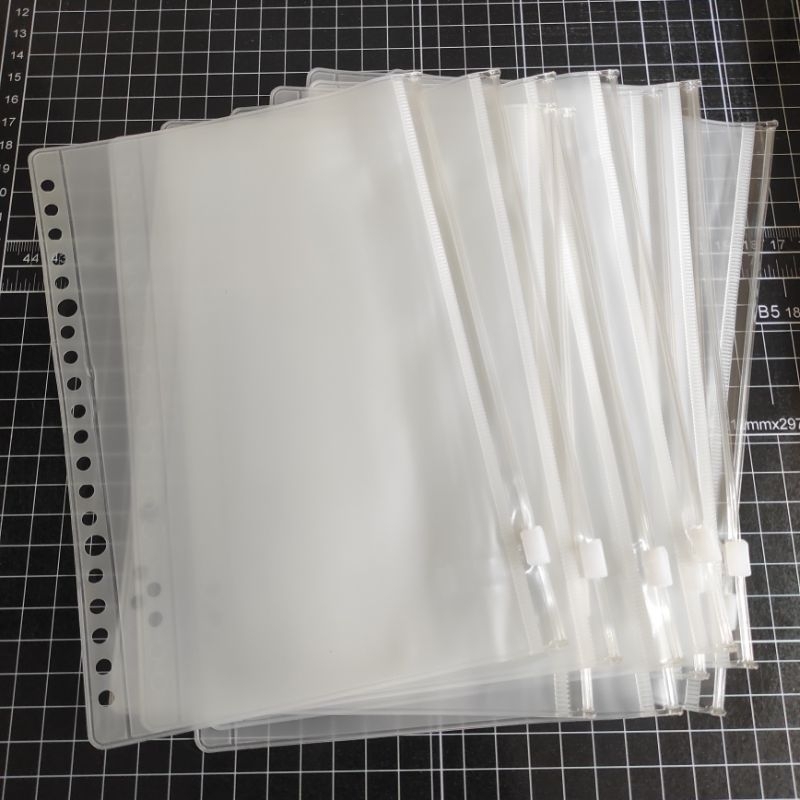 A5 ring 20 Ziplock Kantong PVC Binder