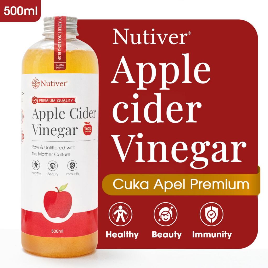 

Cuka Apel Organik With The Mother Nutiver / Apple Cider Vinegar / Minuman Diet dan Kesehatan / 100%