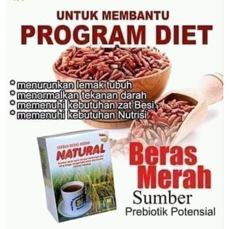 

SBMN kemasan 250 gr (serbuk beras merah ) NASA herbal alami