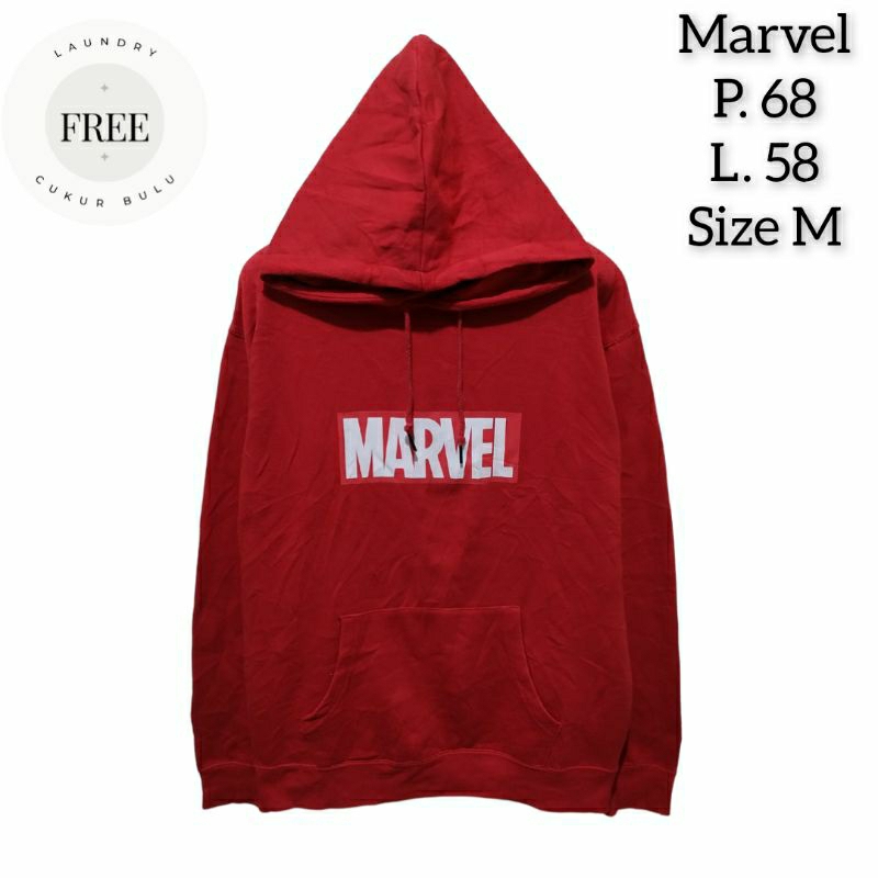 hoodie marvel merah thrift second