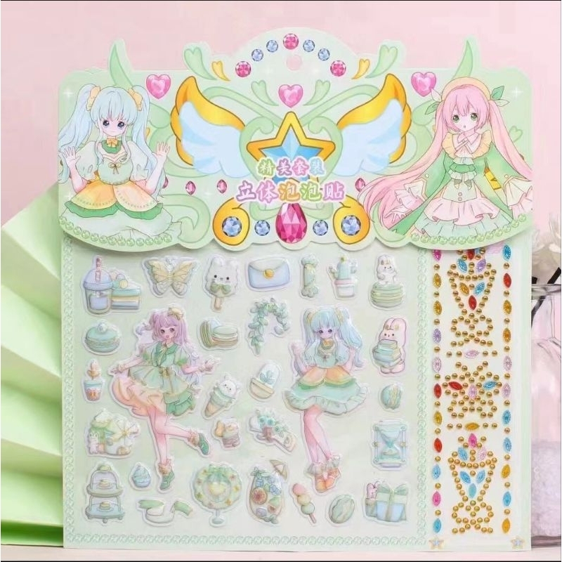 

RO STIKER ANAK PEREMPUAN GIRLY DIAMOND SUIT 3D BUBBLE STICKER