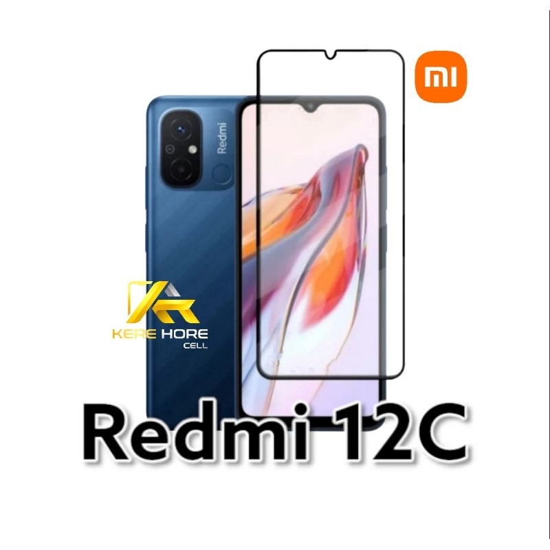 TEMPERED GLASS REDMI 12C FULL LEM