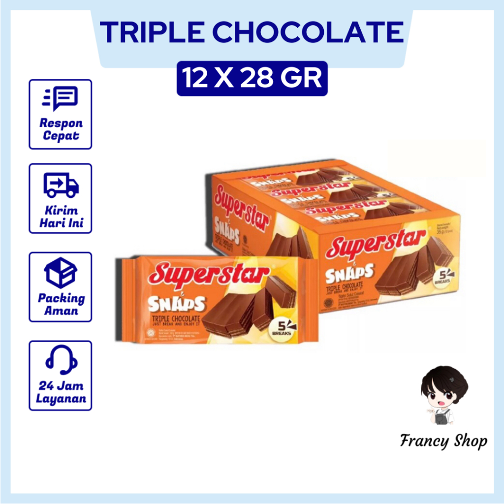 

Wafer Superstar Snaps 12x28 gr 1 Box