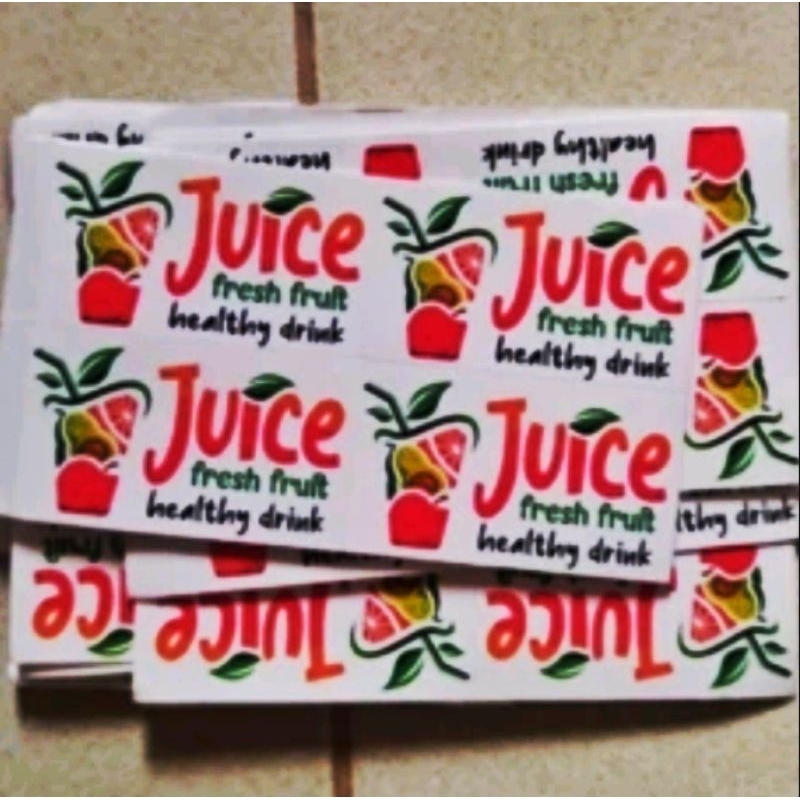 

Label kemasan JUICE 100 pcs stiker jus sudah Cutting