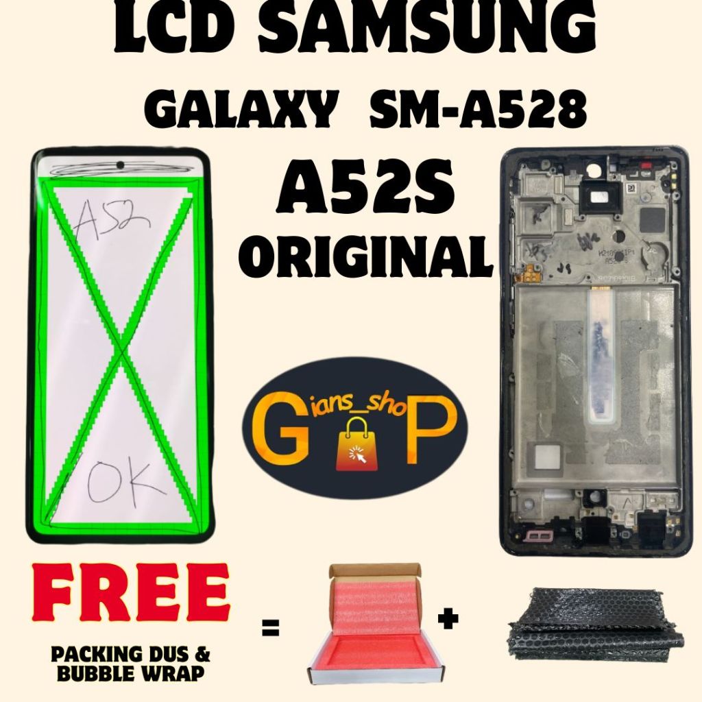 LCD FULLSET FRAME SAMSUNG GALAXY A528 - A52S ORIGINAL SECOND COPOTAN AMOLED