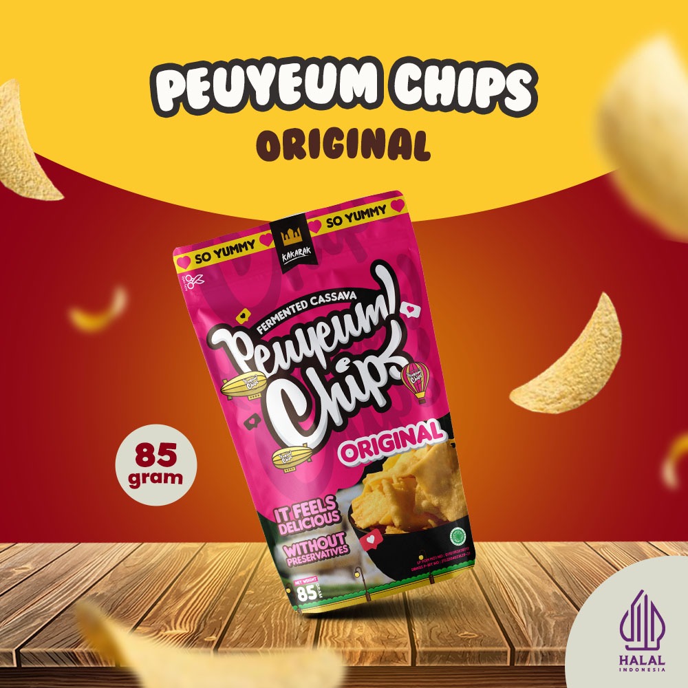 

Kakarak - Peuyeum Chips Original - Cemilan Keripik Peuyeum Rasa Original - 85gr