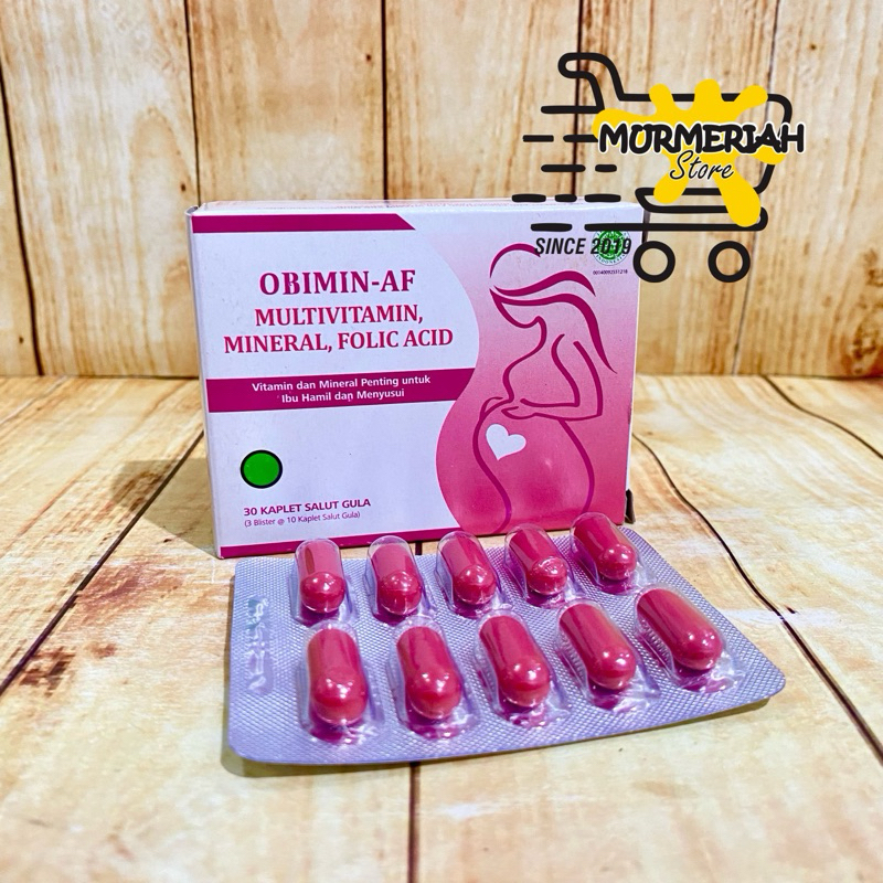 OBIMIN-AF STRIP 10 Kaplet Multivitamin, Mineral & Folic Acid Vitamin