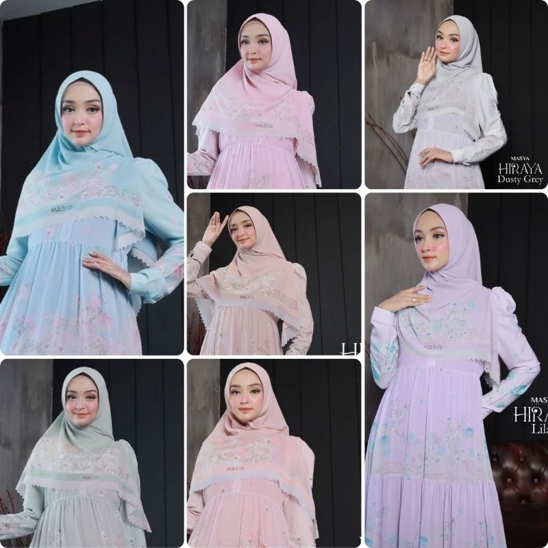MADENIA SYARI By MASYA - Jilbab Hijab Kerudung Khimar Scarf Instan Premium Lasercut Laser Cut Motif 