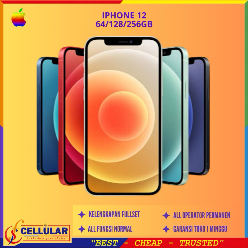 GARANSI RESMI || IPHONE 12 128GB ORIGINAL FULLSET