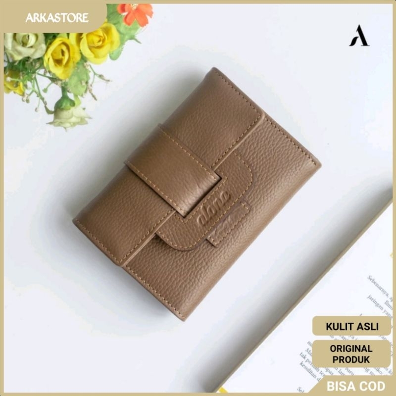Dompet Lipat Wanita Panjang Tipis Premium ALONA MARINKA Wallet Perempuan Banyak Ruang Elegan Branded