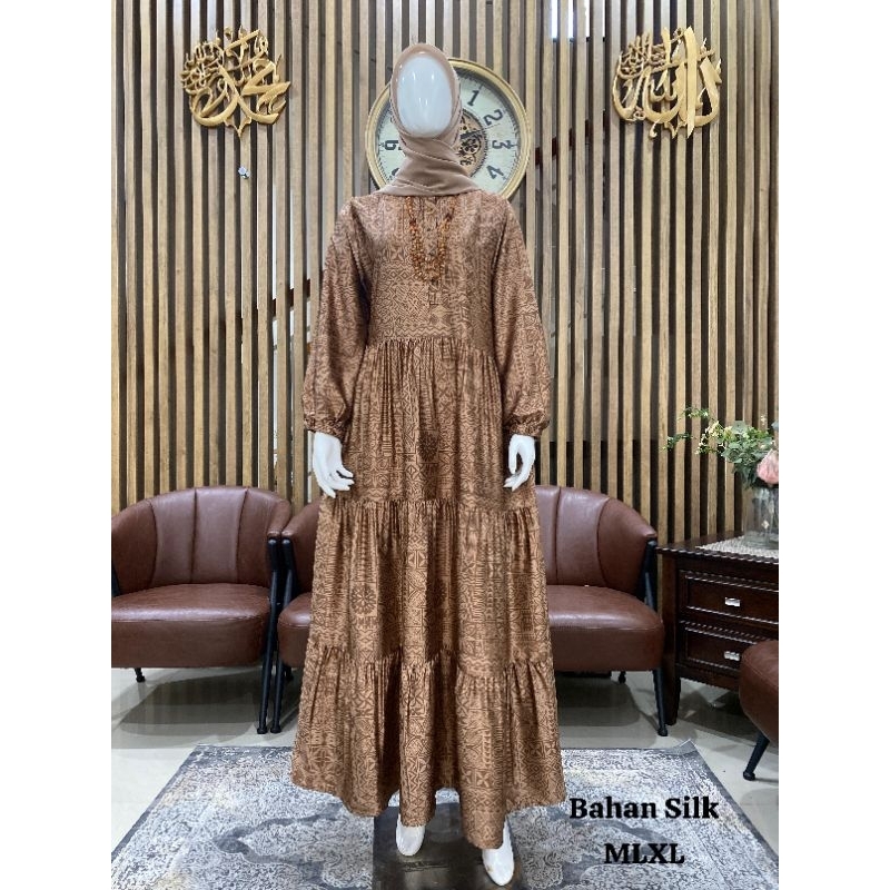 Baju Gamis Wanita - Dress Silk KMR BJ127