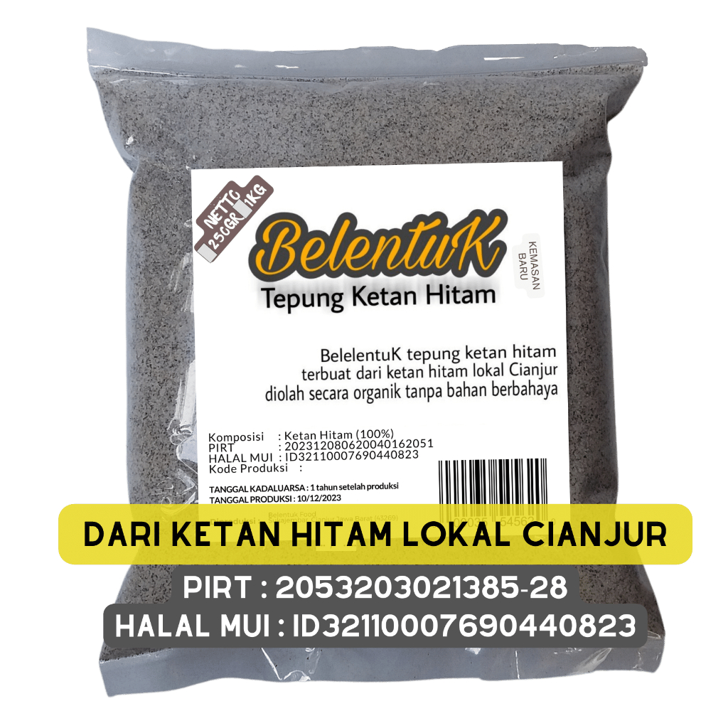 

Belentuk Tepung Beras Ketan Hitam Super Lokal Cianjur