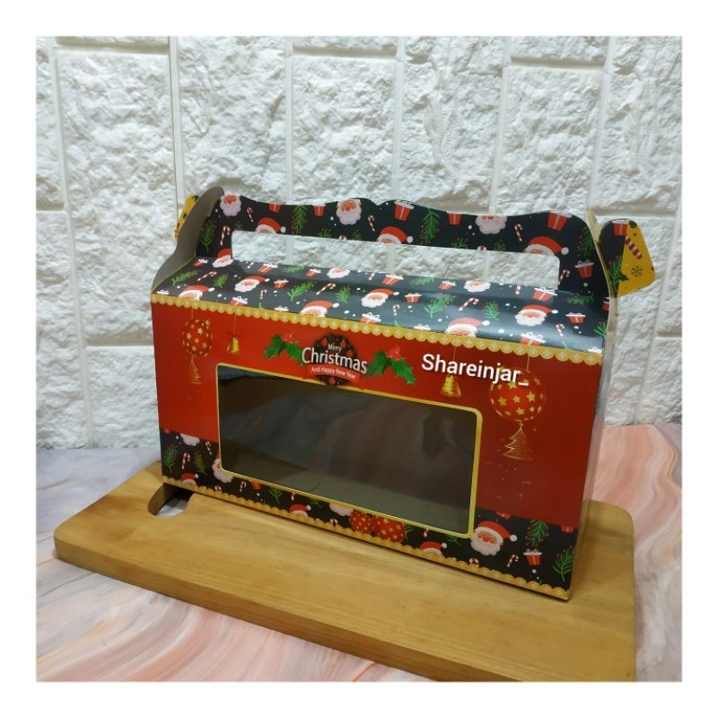

Box Kotak Dus Hampers Kue Natal 3 Toples Jar Paper Bag Merry Christmas