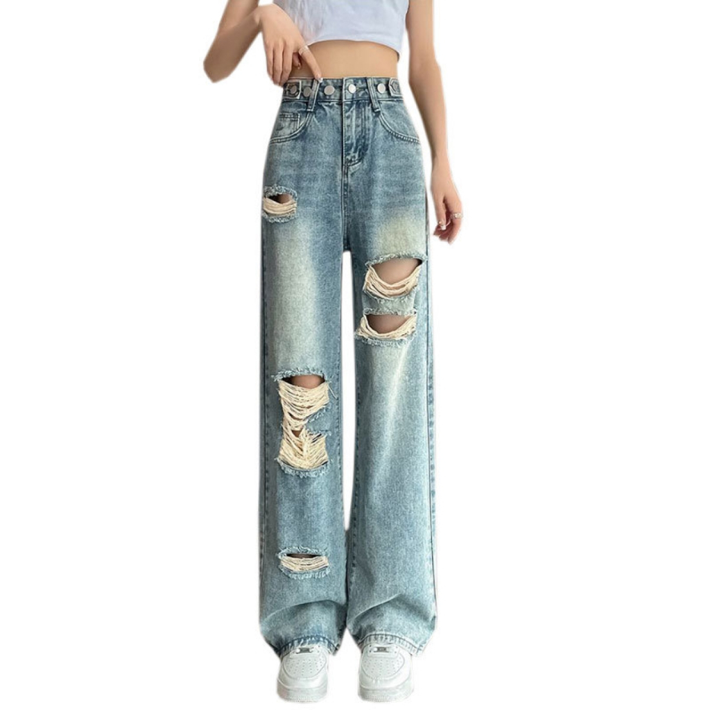 BESTPROMO Jeansnjune Celana Jeans Wanita Sobek Jeans Highwaist Kulot Jeans Import Premium Jeans