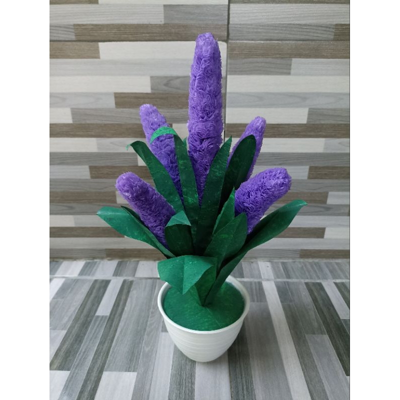 bunga plastik kantong kresek aneka warna, bunga hias, bunga  plastik