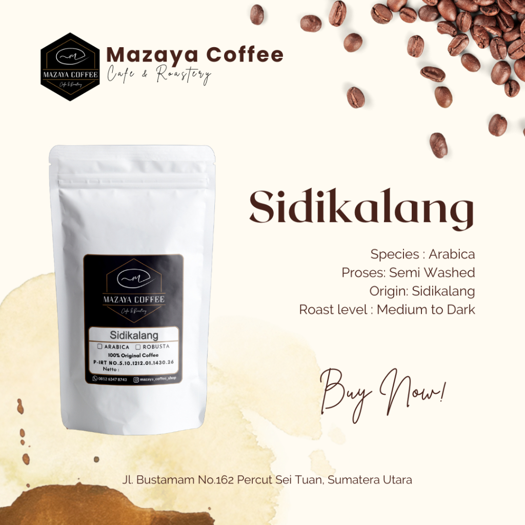 

Arabica Sidikalang - Mazaya Coffee - 250 gr