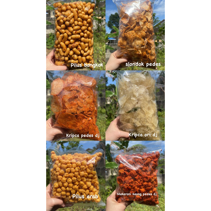 

Pilus bangkok , slondok pedas , keripik kaca , pilus arab , makaroni keong