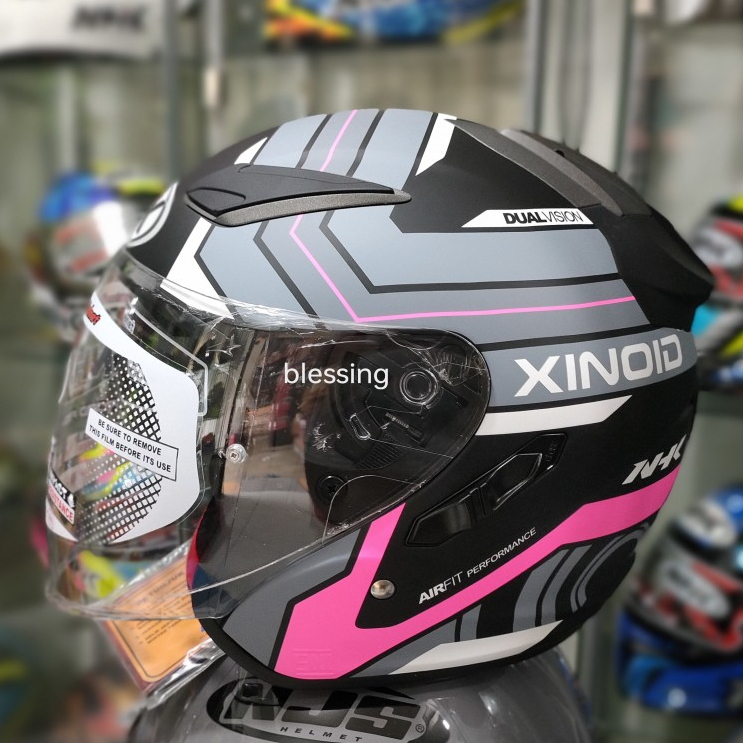 HELM NHK R1 Xinoid Black Matt Pink HALF FACE