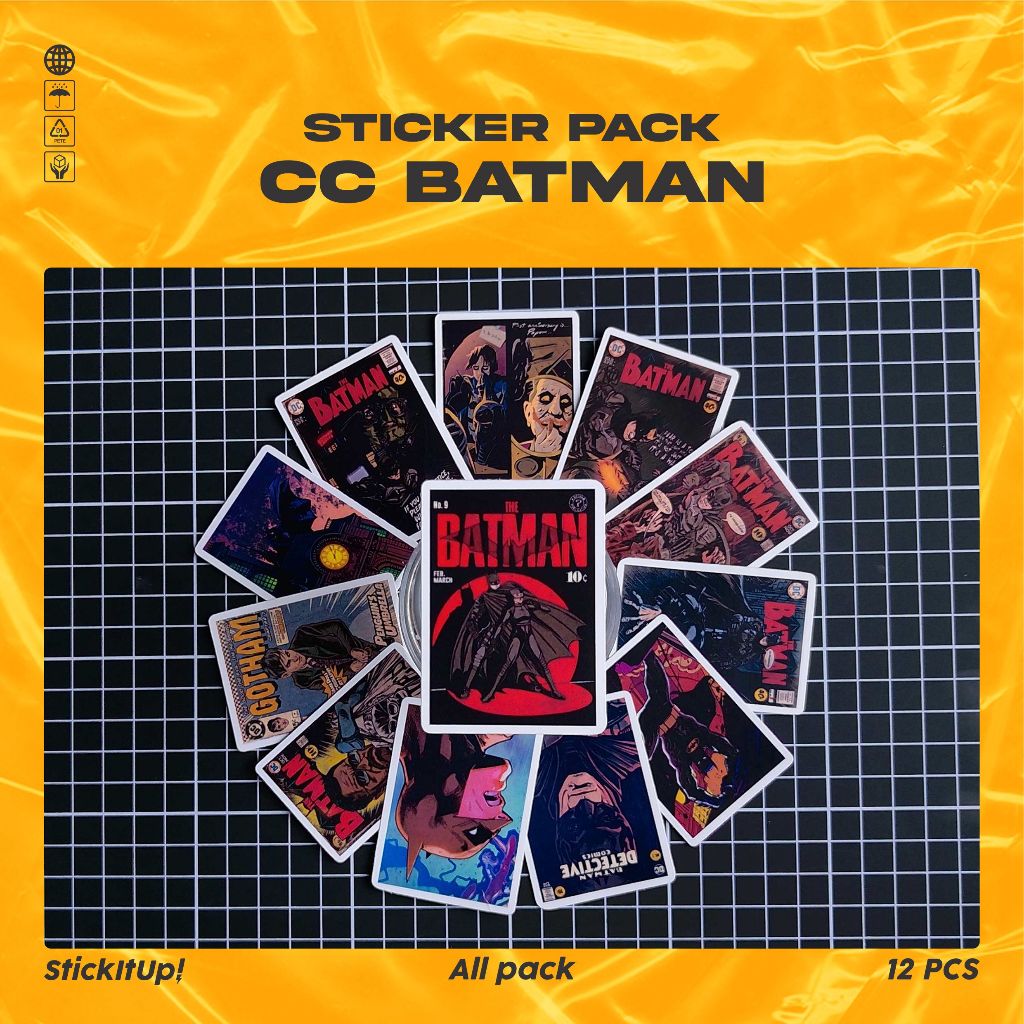 

COD✨ StickItUp Stiker Pack Poster Cover Comic Batman Vintage Colorfull Keren Untuk Koper Laptop Skateboard