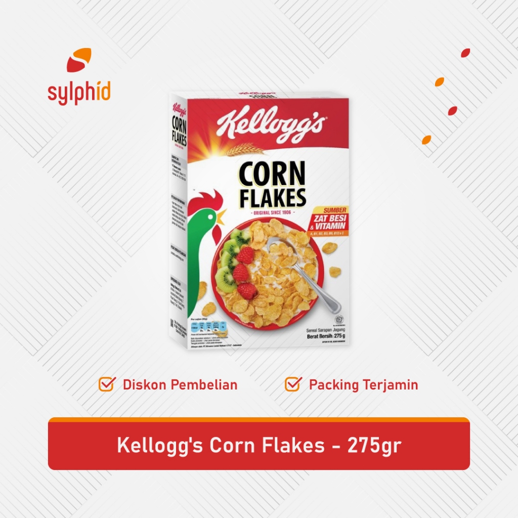 

Kellogg's Corn Flakes 275 gram / Kelloggs Sereal Sarapan Jagung 275 gr